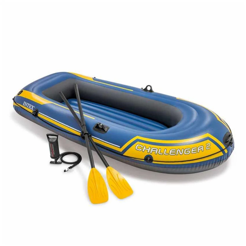BATEAU GONFLABLE INTEX CHALLENGER 2 + 2 RAMES + GONFLEUR 9 BATEAU GONFLABLE INTEX CHALLENGER 2 + 2 RAMES + GONFLEUR – Image 7