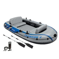 BATEAU GONFLABLE INTEX EXCURSION 4 + 2 AVIRONS + GONFLEUR 11 BATEAU GONFLABLE INTEX EXCURSION 4 + 2 AVIRONS + GONFLEUR -Club Aviron Magasin bateau gonflable intex excursion 4 2 avirons gonfleur 2