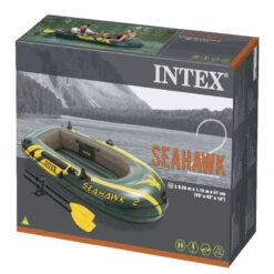 BATEAU GONFLABLE INTEX SEAHAWK 2 + 2 RAMES + GONFLEUR -Club Aviron Magasin bateau gonflable intex seahawk 2 2 rames gonfleur 2